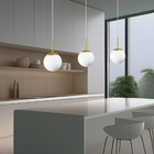 Luminária Pendente Jabuticaba Dourado Globo Vidro+led Quente