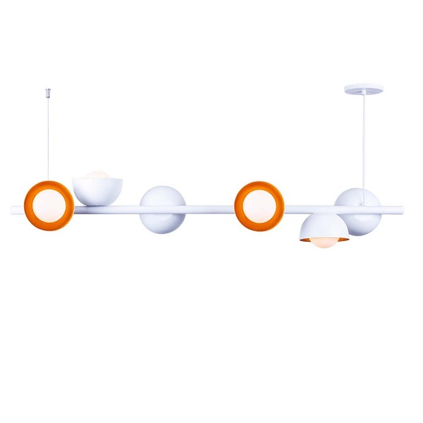 Luminária Pendente Jabuticaba Noruega 6 Lâmpadas Para Sala De