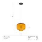 Luminária Pendente Jeremy Pyles - Oculo - Ambar