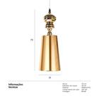 Luminária Pendente Josephine Dourado