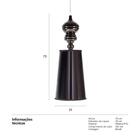 Luminária Pendente Josephine Preto