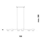 Luminária Pendente Latão 6xled 5w Doppio Latão