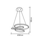 Luminária Pendente Led Integrado 41w Moderno M3 Luxo Espiral