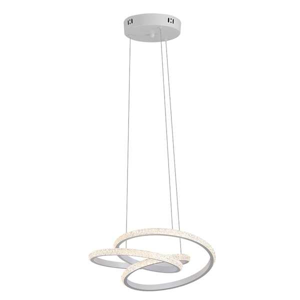 Luminária Pendente Led Kena Branco Cristal Nordecor