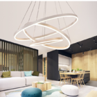 Luminária Pendente Led Sala 3 Arcos Círculos Mg121 - 110/220V