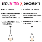 Luminária Pendente Lustre Aro Gota Preto Bola Globo Esfera Op