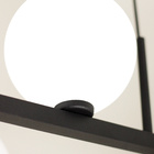 Luminária Pendente Lustre Jabuticaba 5 Globos Vidro Preto