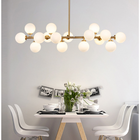 Luminária Pendente Lustre Jabuticaba Moon Dourado Com Bolas G