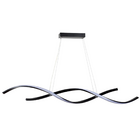 Luminária Pendente Lustre Led 3 Em 1 Dna Preto Moderno Luxuos