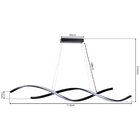 Luminária Pendente Lustre Led 3 Em 1 Dna Preto Moderno Luxuos