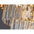 Luminária Pendente Lustre Luxuoso Dourado E Cristais Vana Sin