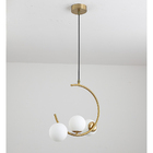 Luminaria Pendente Lustre Meia Lua Enfeite Luxo Sala Quarto C