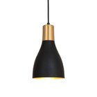 Luminária Pendente Lustre Teto Garrafa 1920 Prelúdio Preto/do