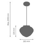 Luminária Pendente Lustre Teto Vidro Moderno Fumê 1910