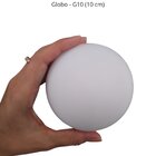 Luminária Pendente Lustre Vidro Globo 10cm 1700 Prelúdio Dour