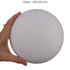 Luminária Pendente Lustre Vidro Globo 20cm 1782 Prelúdio Dour