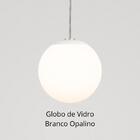 Luminária Pendente Lustre Vidro Globo Branco Fosco 20cm 1782