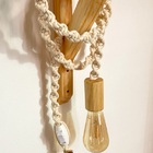 Luminária Pendente Macrame Preto