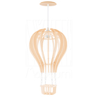 Luminária Pendente Madeira Balão 45cm Soquete E27 Infantil Pe