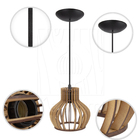 Luminária Pendente Madeira Circus 15cm E27 5 Unidades Rústico