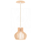 Luminária Pendente Madeira Circus 15cm Soquete E27 Pessego