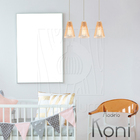 Luminária Pendente Madeira Koni Escritório E27 3 Unidades Pes