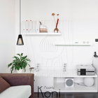 Luminária Pendente Madeira Koni Escritório E27 5 Unidades Pre