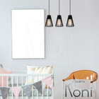 Luminária Pendente Madeira Koni Escritório E27 5 Unidades Pre