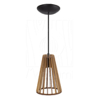 Luminária Pendente Madeira Koni Rústico Escritório Sala