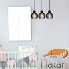 Luminária Pendente Madeira Nacar 18cm  E27 Sala 3 Unidades Pr