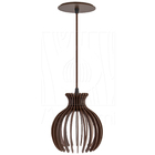 Luminária Pendente Madeira Nacar 18cm Soquete E27 Sala Marrom