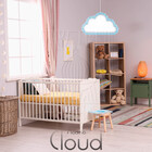 Luminária Pendente Madeira Nuvem 50cm Soquete E27 Infantil Az