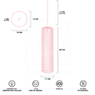 Luminária Pendente Madeira Paladio G E27 Sala Mesa Jantar Ros