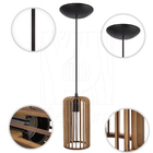 Luminária Pendente Madeira Paladio P 3 Unidades Rústico