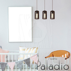 Luminária Pendente Madeira Paladio P E27 Sala 3 Unidades Marr