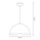 Luminária Pendente Meia Lua Montreal G Lustre Sala Mesa Cozin