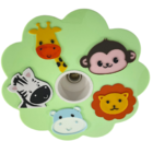 Luminária Pendente Menino(a) Safari Branco Com Bichinhos