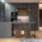 Luminária Pendente Moderna Cone Preto E Cobre Stilo Lustres