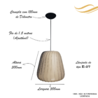 Luminária Pendente Moderno Bivolt E27 Sala Mesa Ilha Bancada