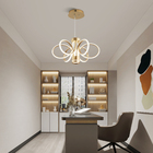 Luminária Pendente Moderno Dourado 50cm Led 3 Em 1