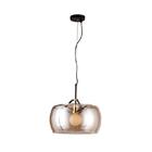 Luminária Pendente Nobu Preto, Dourado E Ambar Para 1 Lâmpada