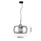 Luminária Pendente Nobu Preto, Dourado E Ambar Para 1 Lâmpada