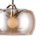 Luminária Pendente Nobu Preto, Dourado E Ambar Para 1 Lâmpada