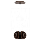 Luminária Pendente Onion M Madeira E27 Decoração Moderno Marr