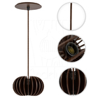 Luminária Pendente Onion M Madeira E27 Decoração Moderno Marr