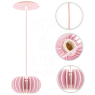 Luminária Pendente Onion P Madeira E27 Decoração Moderno Rosa