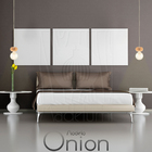 Luminária Pendente Onion P Madeira E27 Pessego Moderno