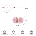 Luminária Pendente Onion P Madeira E27 Rosa Claro Moderno