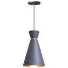 Luminária Pendente Pequim 30 Cm Balcão Bancada Cozinha Cinza