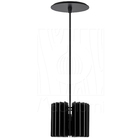 Luminária Pendente Pipe G Madeira E27 Decoração Moderno Preto